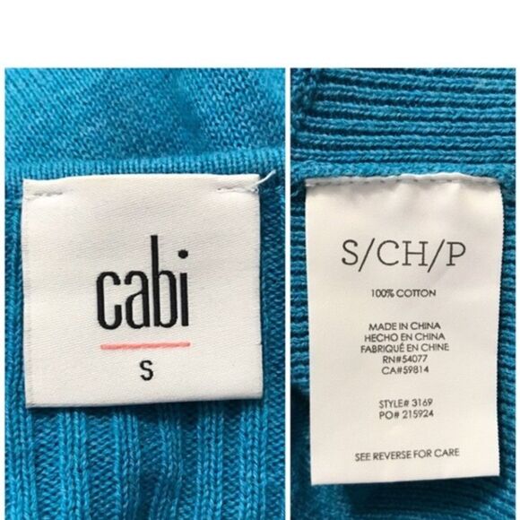 CAbi "Darby Cardigan" Ribbed Sweater Size Small - Picture 6 of 8
